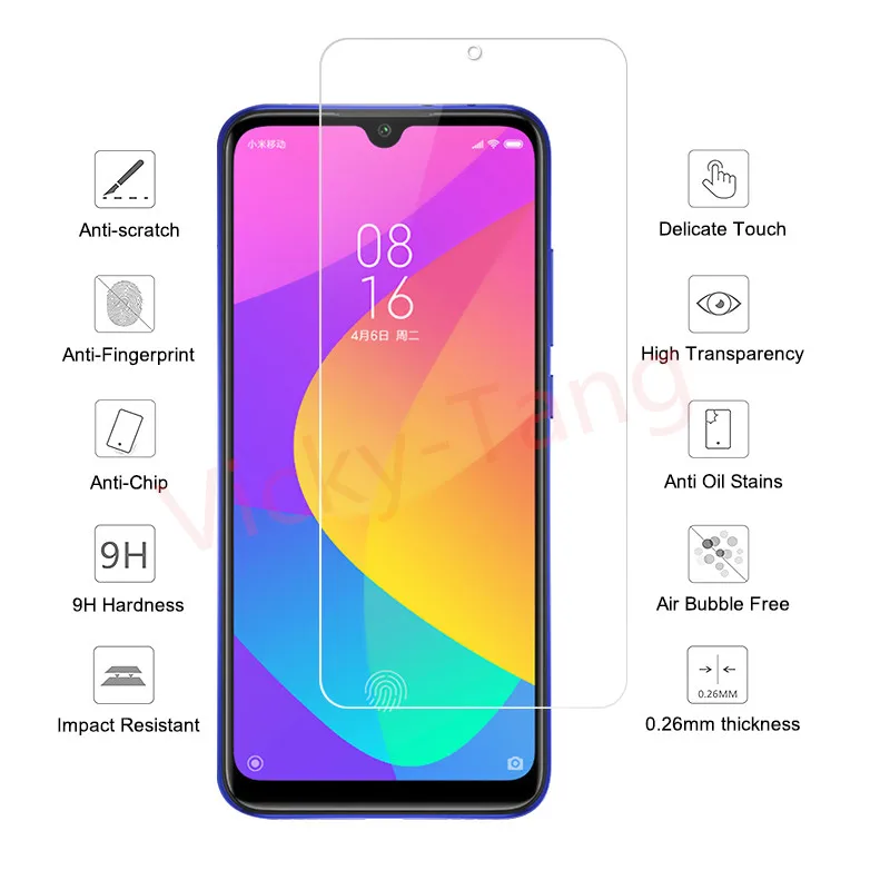 2.5D Tempered Glass for Xiaomi Mi CC9 Screen Protector 9H Case On Phone Protective For CC9e MiCC9 C9 Cover | Мобильные телефоны и