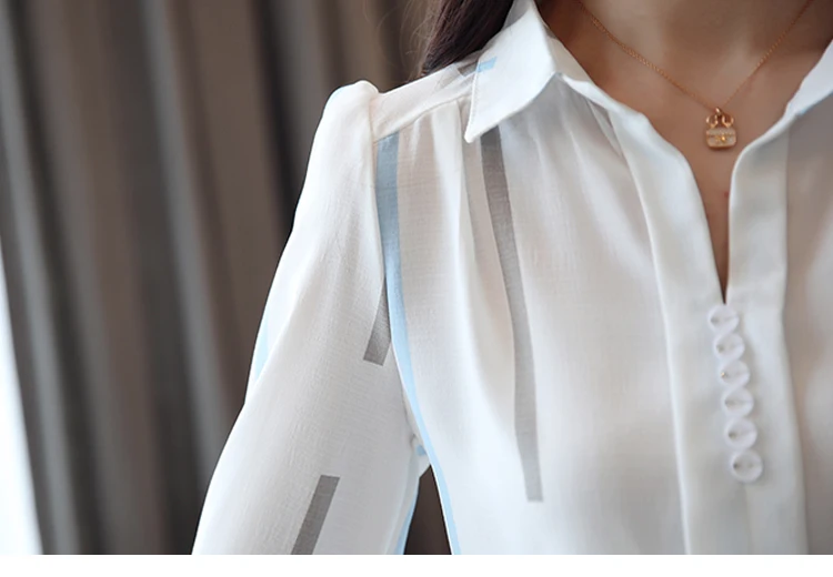 весенние Модные женские блузки 2019 рубашки рукавами с длинными полосатая блузка