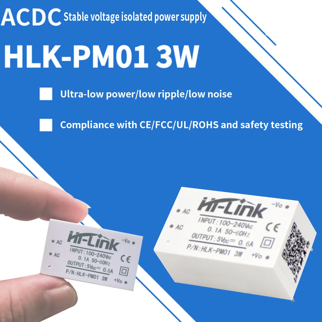 

New HLK-PM01 AC-DC 220V to 5V Step-Down Power Supply Module Mini Size Intelligent Household Switch Step Down Power Supply Module