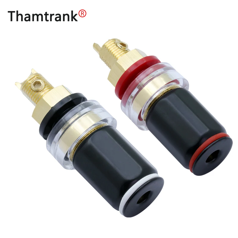 100 шт. позолоченные клеммы из чистой меди для Hi Fi колонок блок усилитель аудио 50 мм