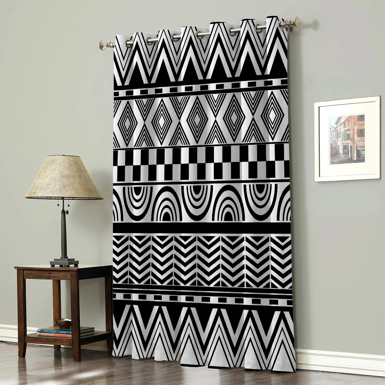 Шикарные стильные и этнические узоры Navajo Tuo черно белого цвета абстрактные