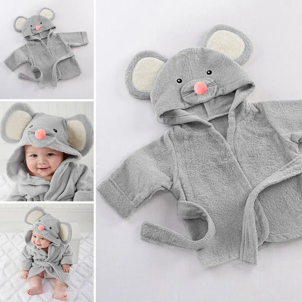 Новый детский банный халат Детская Пижама с пандой мышкой Кроликом домашняя