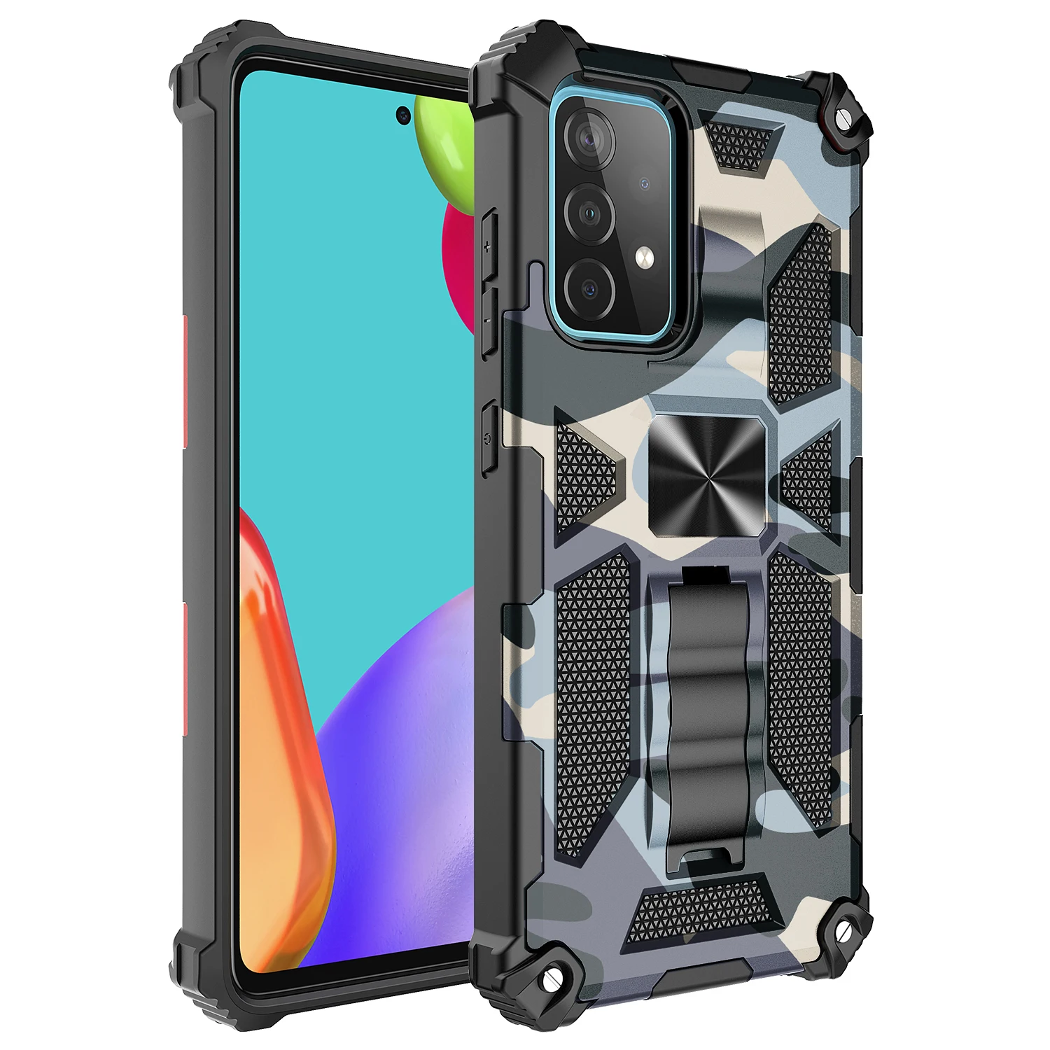 

KEYSION Camouflage Shockproof Armor Case for Samsung A52 A72 A82 A42 A32 A22 A12 A02 Back Cover For Galaxy A71 A51 A02S M51