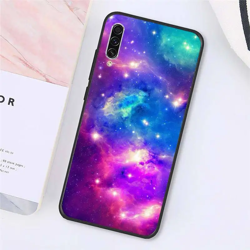 

Purple Starry Sky universe space Phone Case For Samsung galaxy S 9 10 20 A 10 21 30 31 40 50 51 71 s note 20 j 4 2018 plus