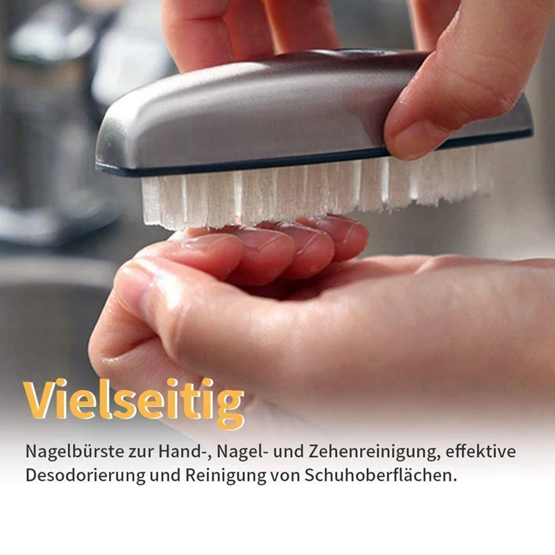 

2 Pcs Nail Brush,Stainless Steel Hand Wash Brushes Fingernail Brush,for Cleaning Nails,Hand,Bathroom&Kitchen