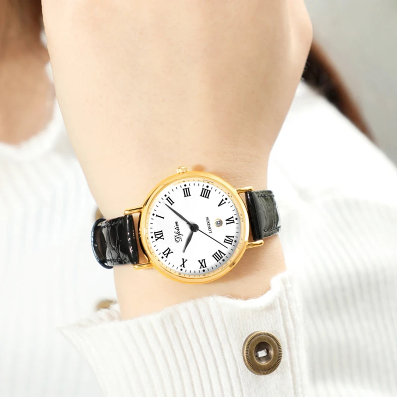 

Newest Fashion Luxury Women Watches Casual Ladies Watch Leather Strap Quartz Wristwatches Female Golden Clock Relogio Feminino