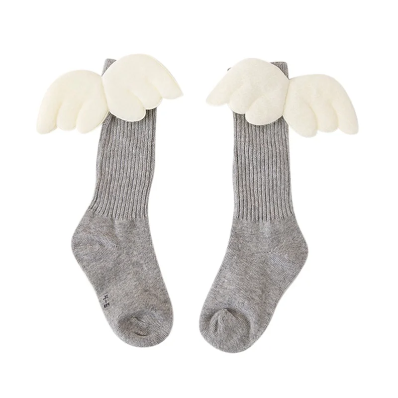 

Baby Girl Long Socks Cute Socks Cartoon Wings Design Cotton Long Socks Party Infant Children Soft Crib Leg Warmer