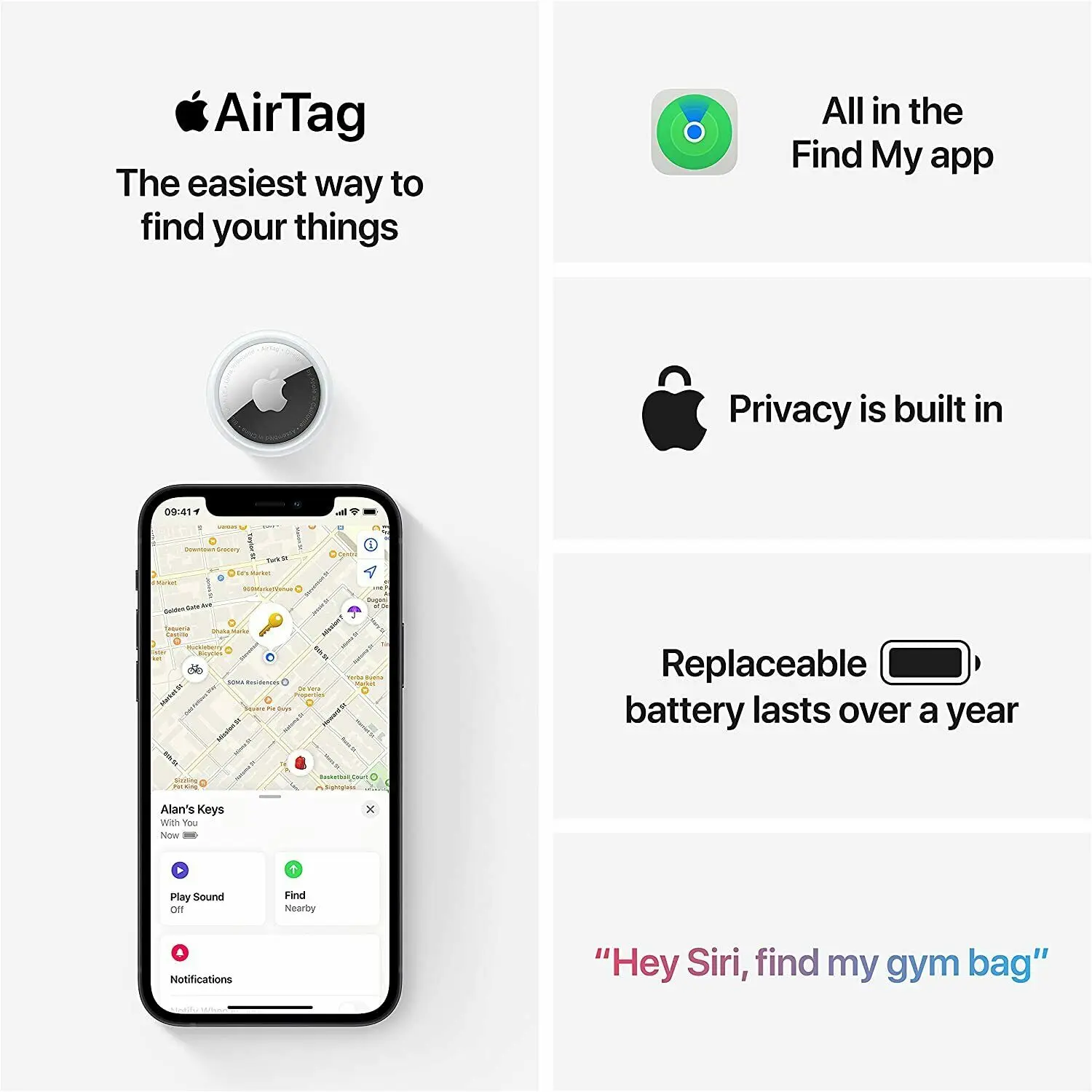 5 шт./упаковка брелок для ключей Apple AirTag | Электроника