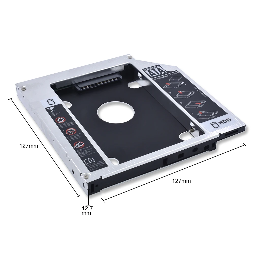 Алюминиевый жесткий диск TISHRIC 12 7 мм IDE HDD Caddy Optibay 2 5 дюйма чехол для жесткого диска