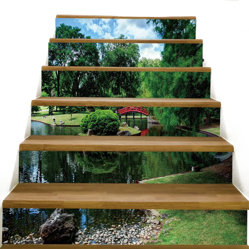 

Landscape Stair Stickers DIY Removable Waterproof Self Adhesive Staircase Decal Stair Decoration