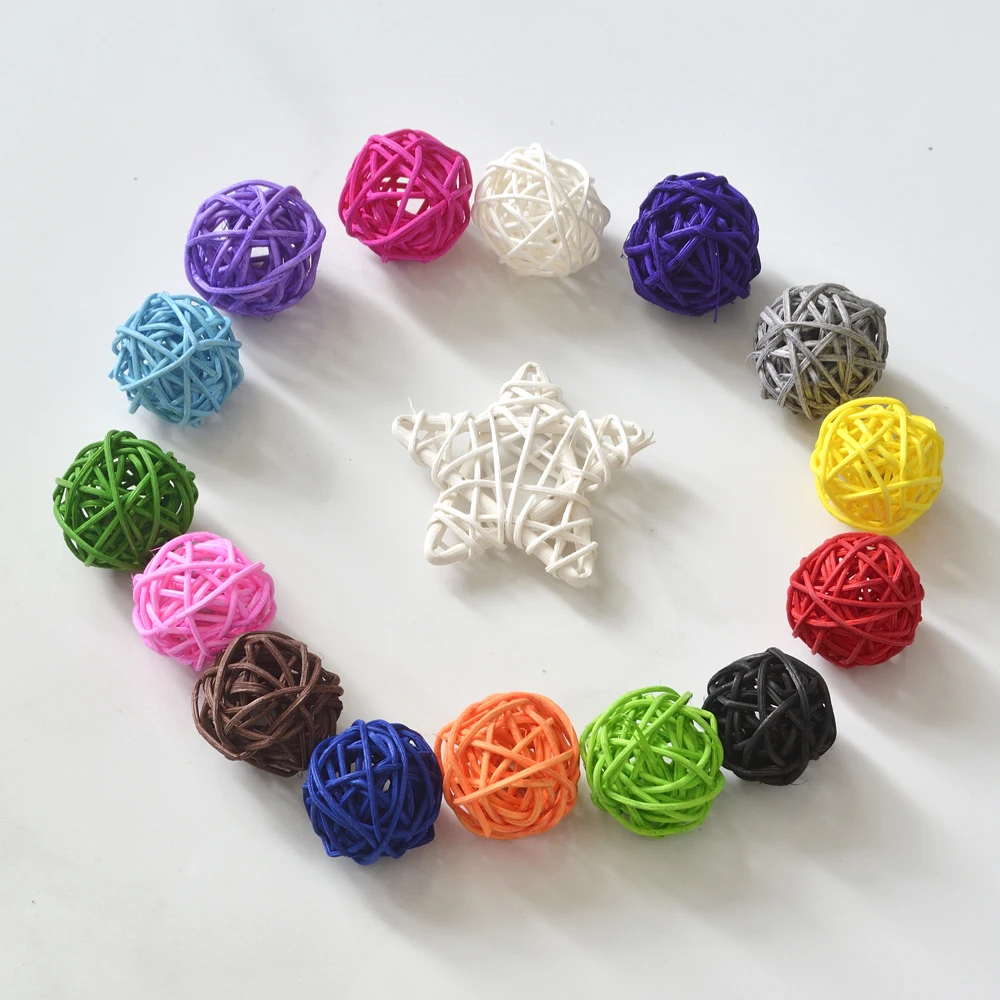 3 см Смешанные цвета свадебные декоративные Ротанговые шары ИД Мубарак