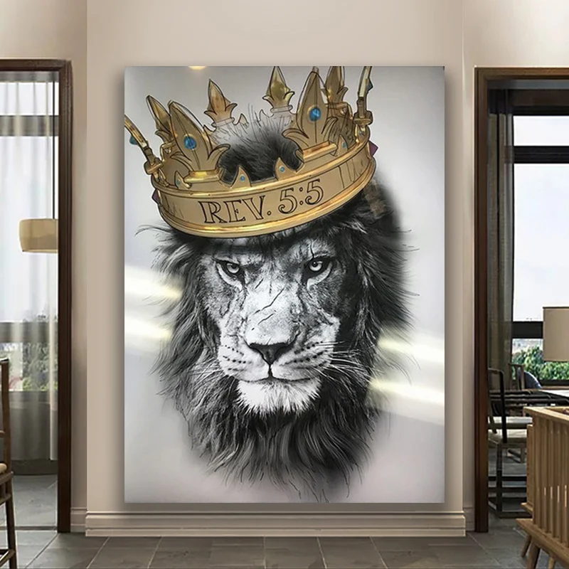 

Wall Art Pictures A Lion With Dignity HD Animal Cool Prints Poster Home Decor Canvas Paintings Modular No Frame For Living Room