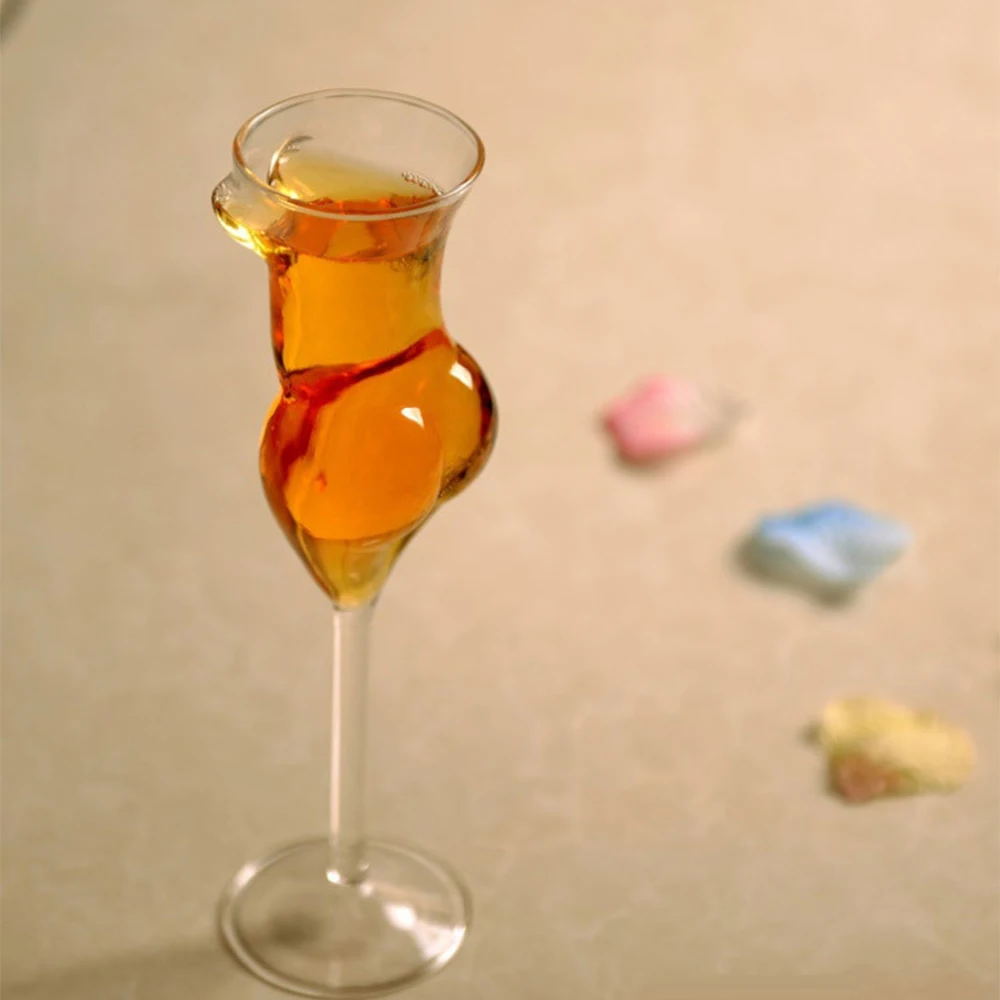 

Creative Wine Glass Cup Human Body Shape Bottles Whiskey Beer Glass Cocktail Champagne Glasses Cup For Bar Kitchen Accessories