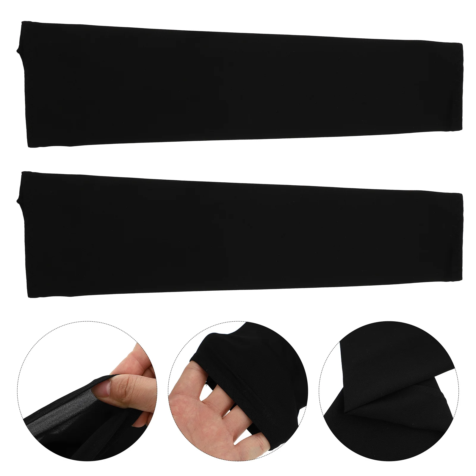 

4Pcs Summer Arm Protective Sleeves Sun Protective Sleeves Sports Sleeves (Black)