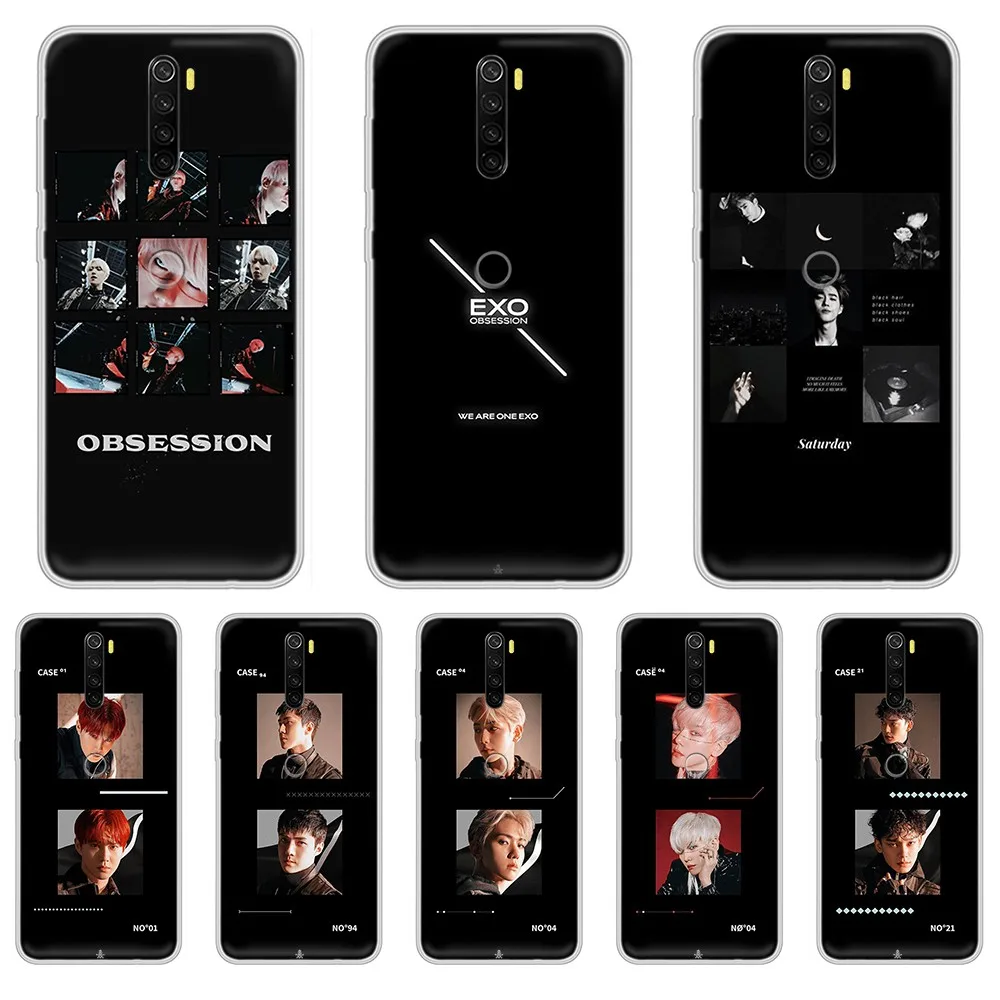 EXO Korea Kpop soft pretty funda hoesjes Прозрачный чехол для телефона XIAOMI Redmi Note 3 4 5 6 7 8 9 9s Pro max 8T 4X |