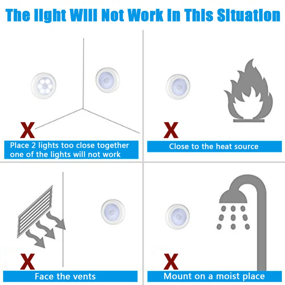 Беспроводные Батарея-приведенный в действие шкаф СВЕТОДИОДНЫЙ ночной