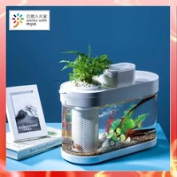 xiaomi geometry amphibious eco fish tank pro automatic timing feeding wifi smart box work with mijia full color gamut lighting