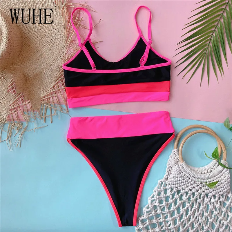

YEYA Sexy Swim Splicing Female Swimsuit High Waist Bikini Women Swimwear Two-pieces Bikini Set Bather Bathing Suit