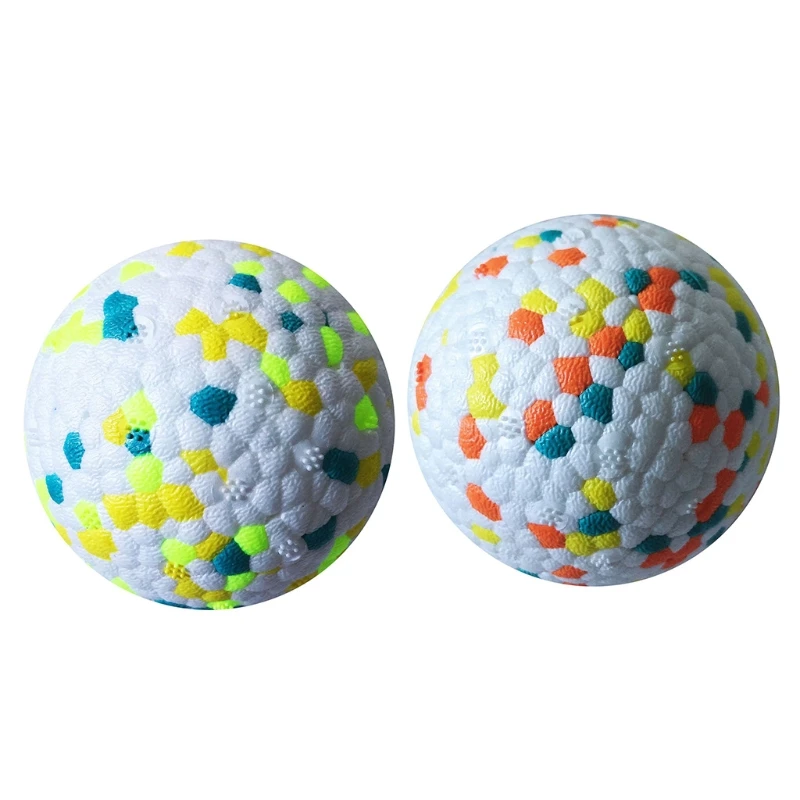 

LXAF 2 Pcs TPU Dog Puppy Balls Toys Pet Teething Cleaning Chewing Molar Interactive Training Toy