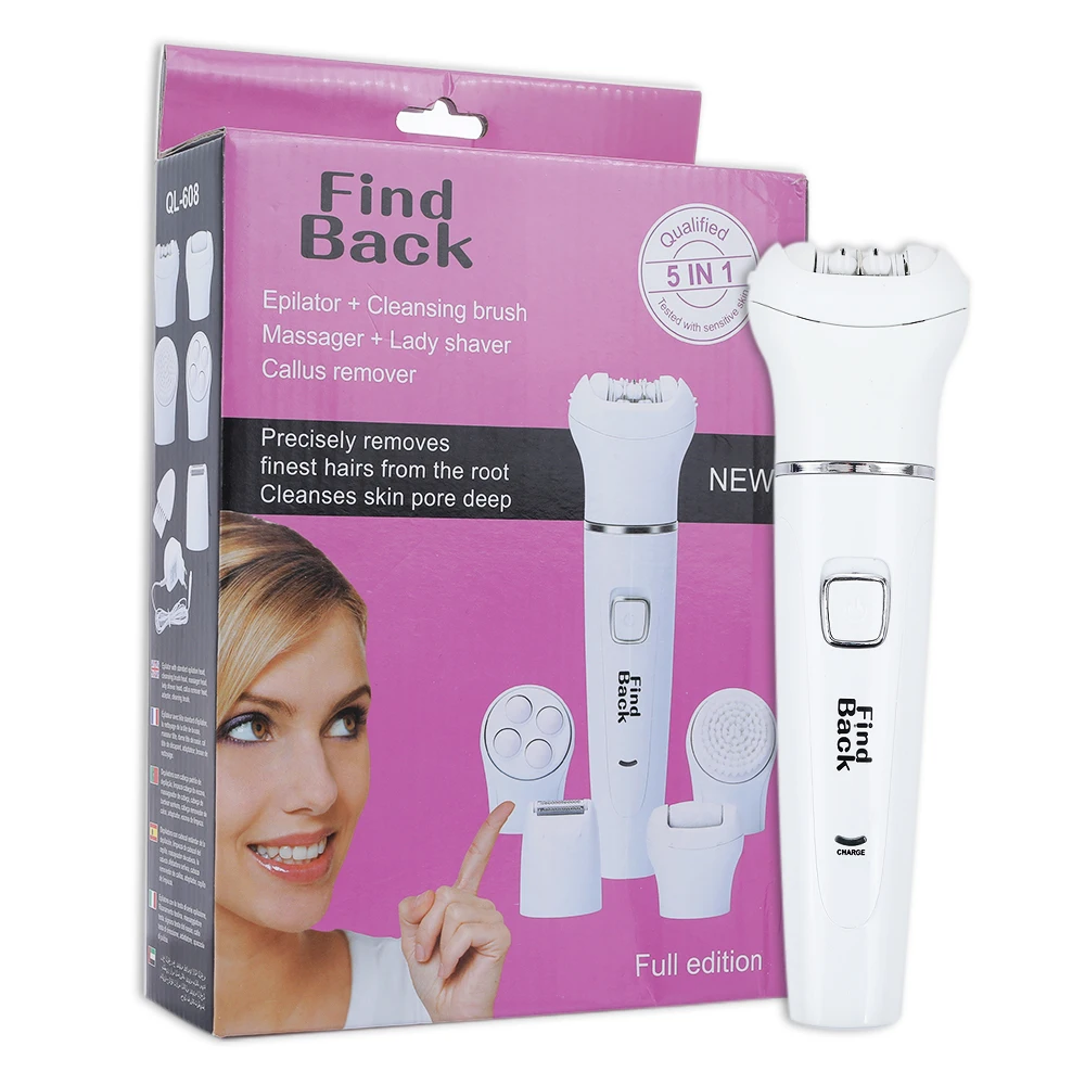 

5 in 1 Female shaver electric facial hair removal rechargeable depilatory lady shaver Trimmer Face depilador Bikini Depilatory