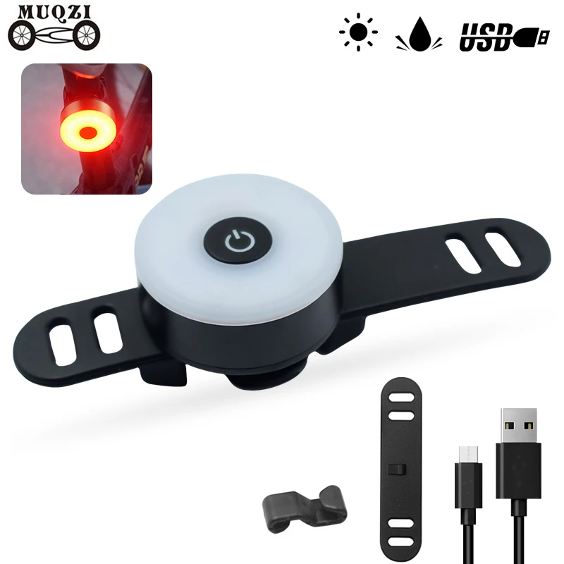 

Bicycle Tail Light USB Rechargeable Bike Rear Light Mini Flash Taillight Safety Warning Lights Cycling MTB Back Lamp