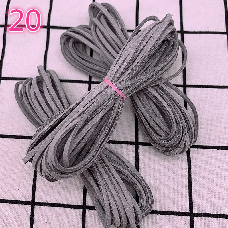 5 ярдов/3 мм из искусственной замши на плоской подошве плетеный шнур корейские
