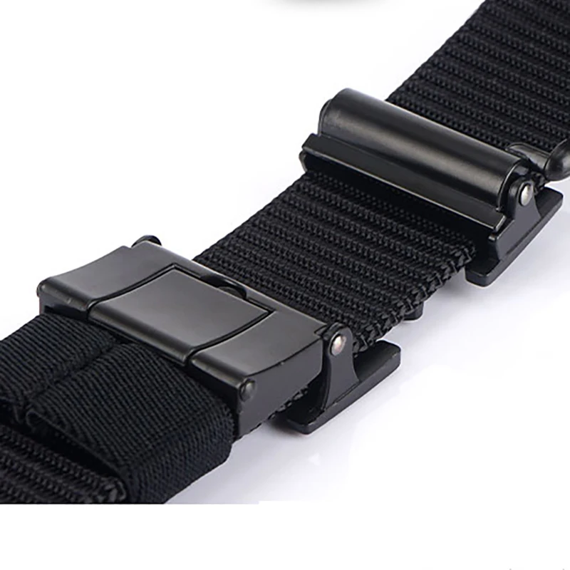 [LFMB]Men Belt Nylon Tactical Army For Trousers Metal Buckle Canvas Belts Outdoor Training Black Military Waist | Аксессуары для