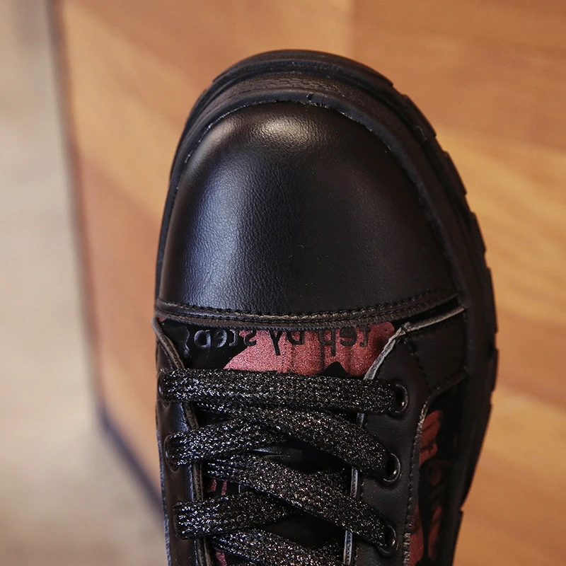 Fujin/женские ботинки Ботильоны на платформе Новинка 2020 года Осенняя обувь с