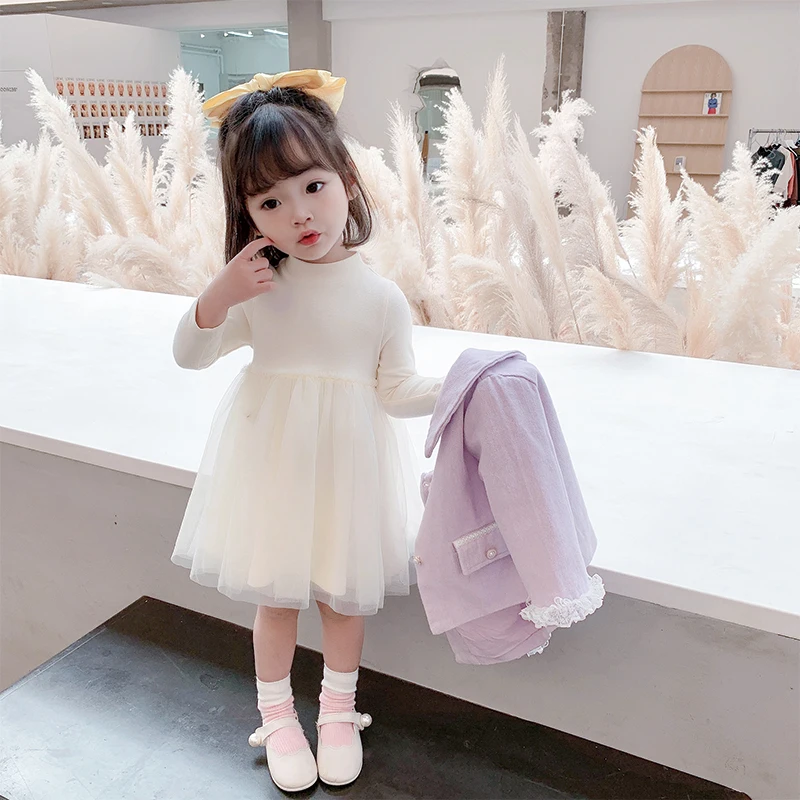 Осенние комплекты одежды для девочек новинка 2021 Детские пальто и платья с