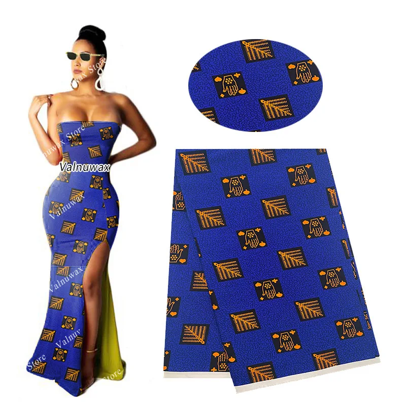 

100%Cotton African Wax Fabric 6yards Nigerian Ankara Real Wax Prints Home Textile Fabric Sewing Wedding Summer Dress