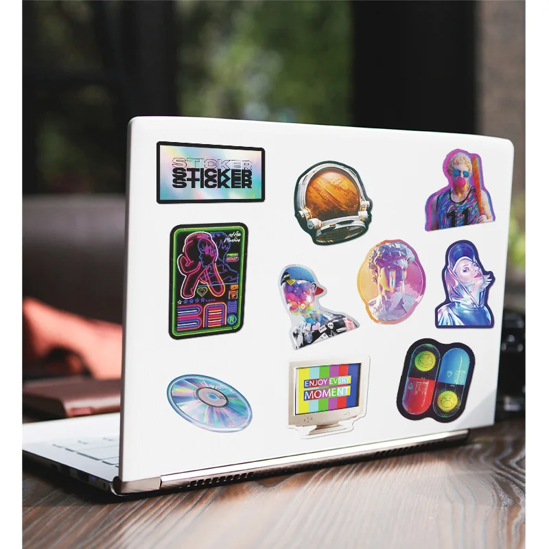 Стикеры лазерные в стиле панк классные Мультяшные стикеры эстетике скейтборда