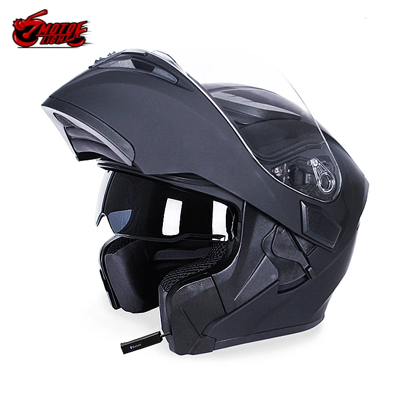 

Motorcycle Bluetooth-compatible Helmets Racing Modular Double Visor Helmets Headgear Casque Casco Dot ECE Certification Capacete