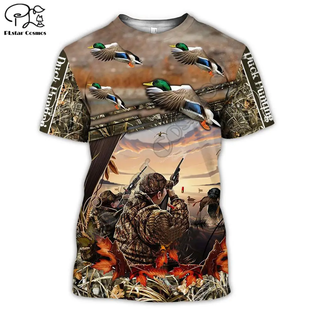

PLstar Cosmos 2020Newest Animal Hunter Duck Hunting Camo Tattoo 3DPrint Unisex Funny Summer Casual Tee Short Sleeve T-Shirts A-3