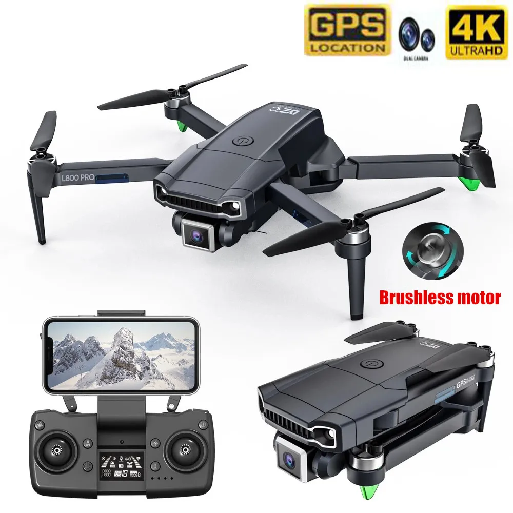 

Best L800 Pro Camera Drone 4K GPS Professional 1.2km Long Distance 5G FPV Brushless Motor Foldable Quadcopter Dron PK SG108 L900