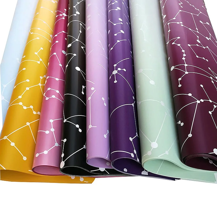 

20pcs Book Cover/Gift Box/Doll Wrapping Paper Double Sided Waterproof Star River Paper Flower Shop Shining Packaging Material