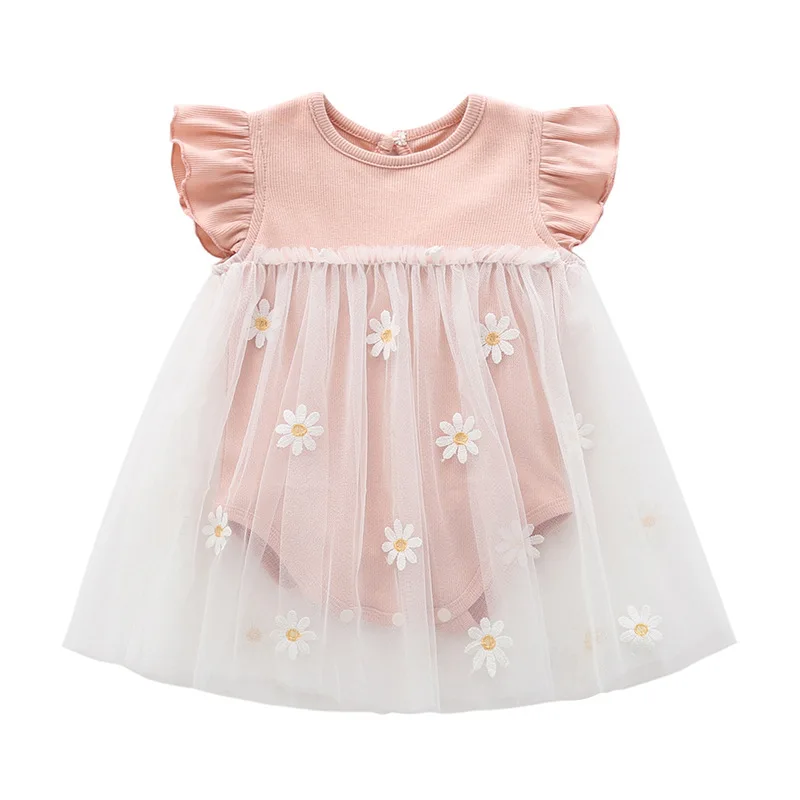 

Baby Bodysuits Newborn Infant Bebes Girls Princess Onesie Jumpsuits Clothes One Piece Cute Pink Toddler Dresses Children Clothes