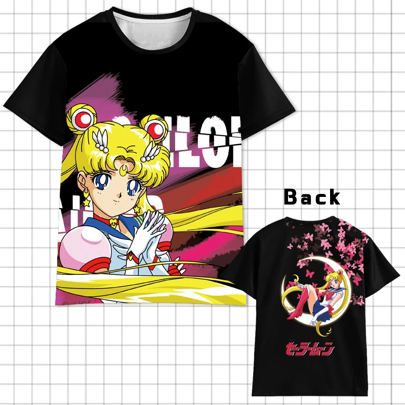 Японская аниме Bishoujo Senshi Сейлор Мун футболка для мужчин и женщин с коротким