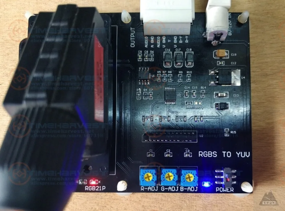SCART К YUV конвертер PCB RGB21P к YUV плата преобразователя с видео кабелем для аркадной игровой машины монитор игровой шкаф части