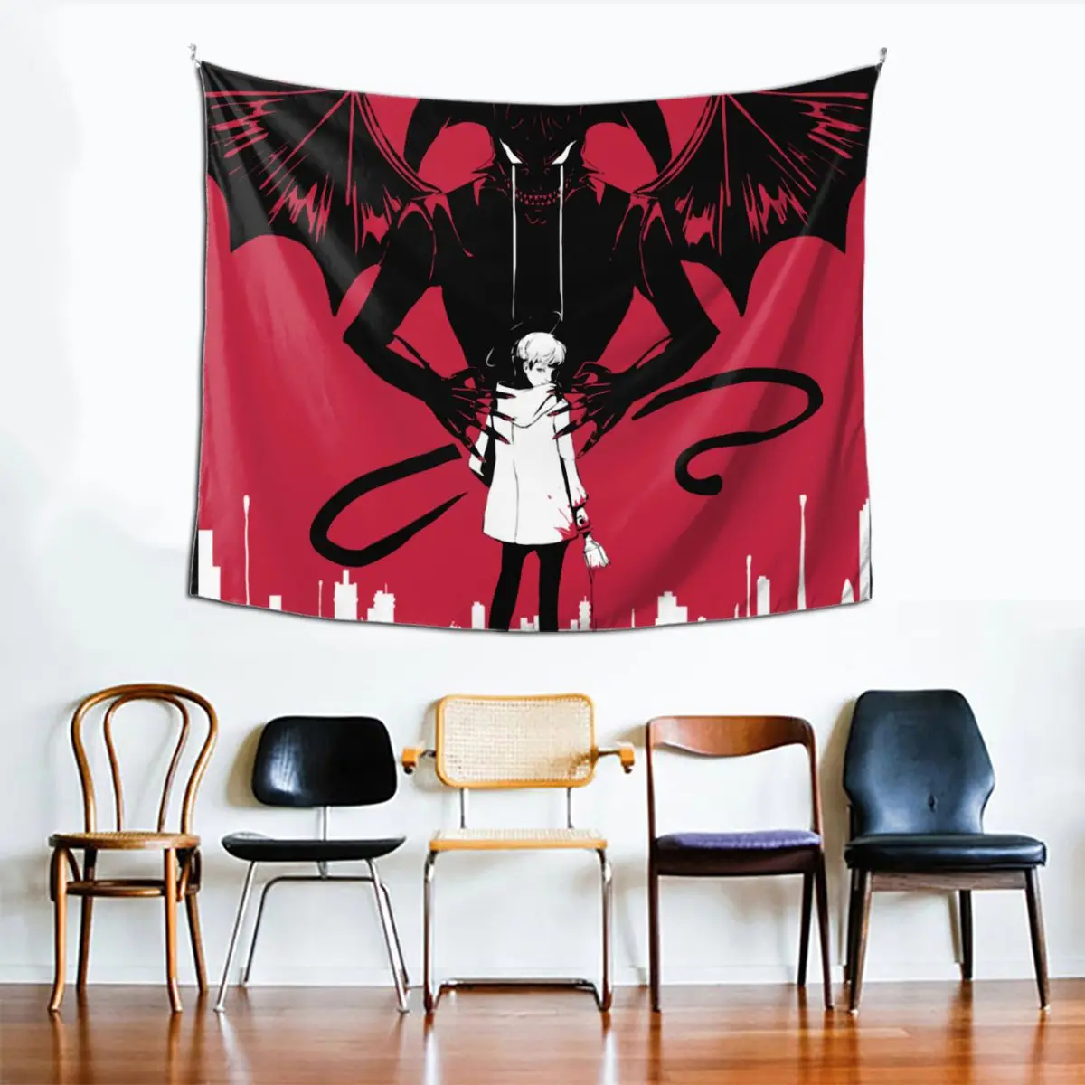 Настенный Гобелен Devilman Crybaby декор аниме Рио дьявол ужас манга Настенная ткань из