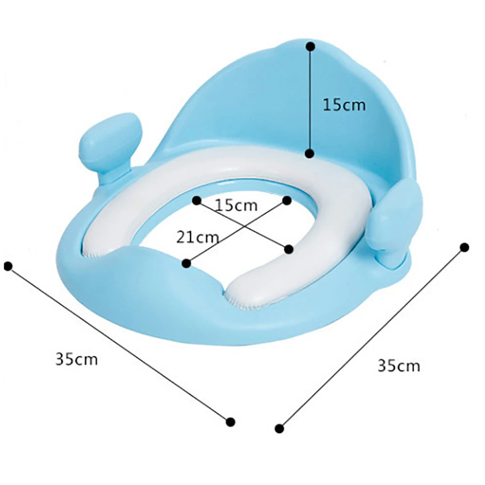 

Potty Training Seat for Boys Girls Kids Toddlers Toilet Training Seat with Soft Cushion Backrest Anti-Slip Grip Pastic