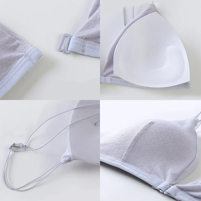 

Front Closure Bralette Seamless Bras Spaghetti Strap Underwear Women Bra Comfort Fashion Triangle Cup