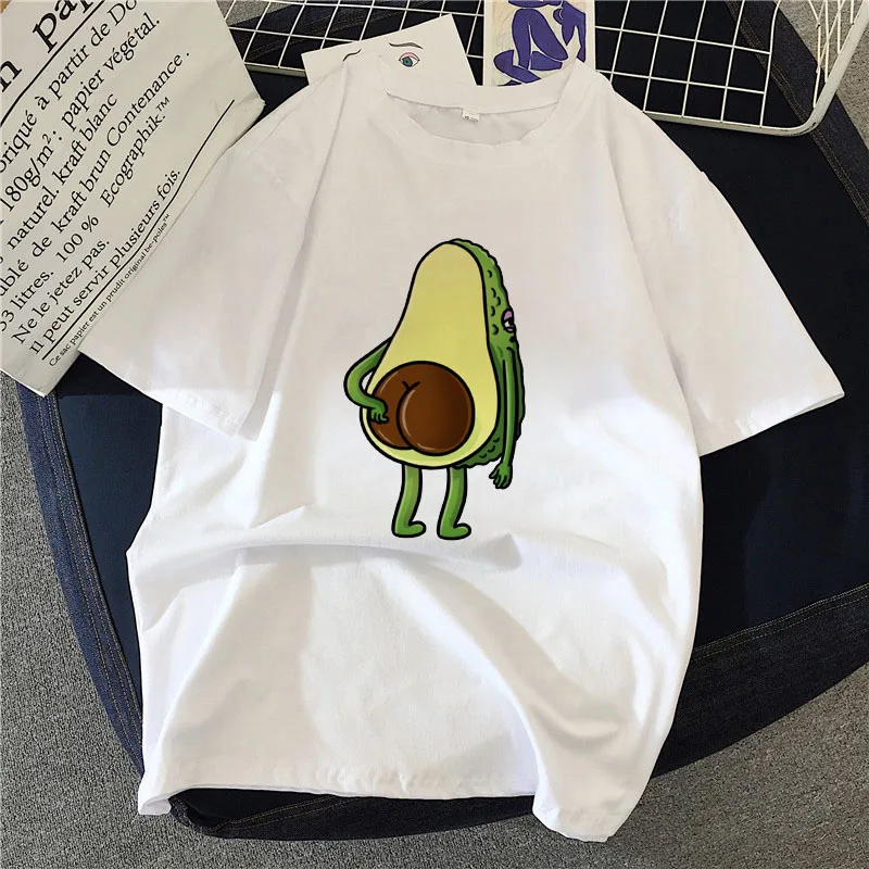 

2021avocado vegan women t shirt ulzzang kawaii cartoon tshirt harajuku 90s Graphic female shirt women summer T-shirt
