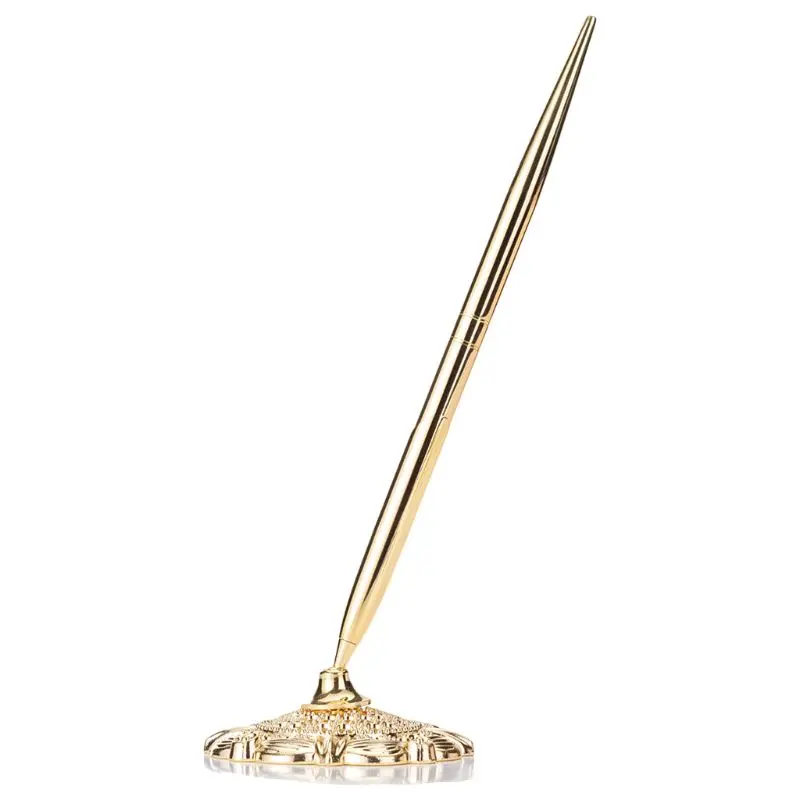 Металлическая шариковая ручка в стиле ретро прикрепленная подставка Настольная