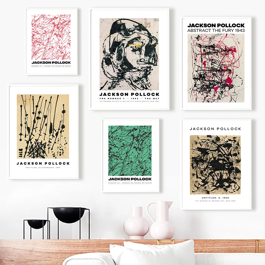 Картина на холсте с абстрактным изображением Джексона Поллока