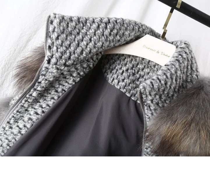 winter jacket women parka real fur coat natural raccoon fur collar woolen coat bomber jacket korean streetwear new