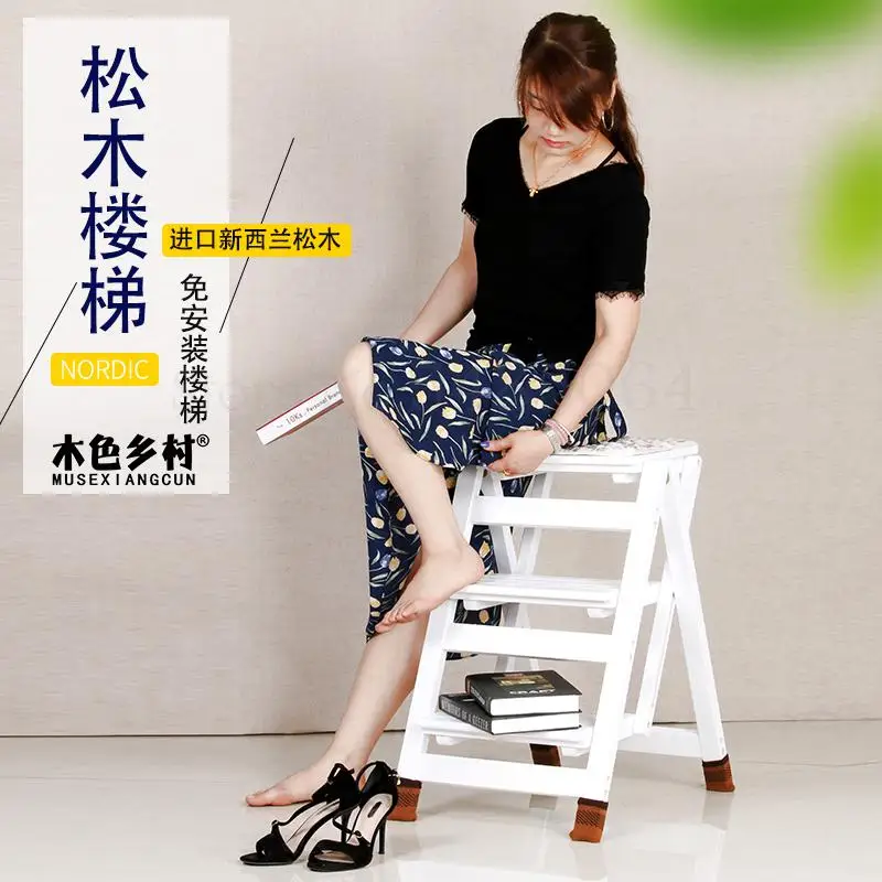 Бесплатная установка трехуровневой лестницы из массива дерева домашняя