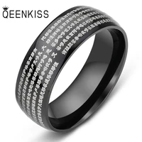 qeenkiss rg827 2021 fine jewelry wholesale fashion new man boy birthday wedding gift buddhism wide titanium stainless steel ring