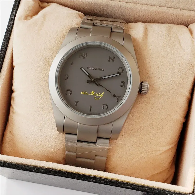 

2021 Luxury New Mens Grey Titanium Watch BAMFORD Automatic Mechanical Milgauss Titanblack Casual Watches Sapphire Glass 40mm