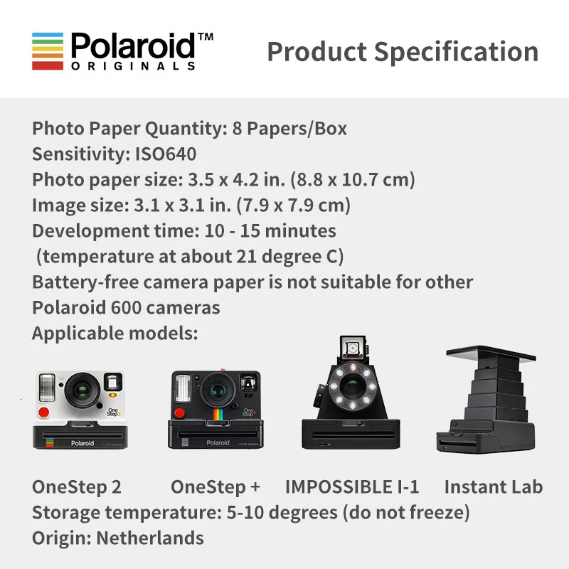 Polaroid Originals стандартная цветная пленка i-type и издание для камер i-type Onestep+ и Onestep2 VF