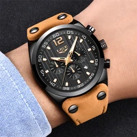 2021 lige luxury brand watch analog leather sports watches mens army military watch male date quartz clock relogio masculino